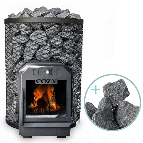 Cozy Heat O Through-Wall Pkg Wood-Burning Sauna Stove Package
