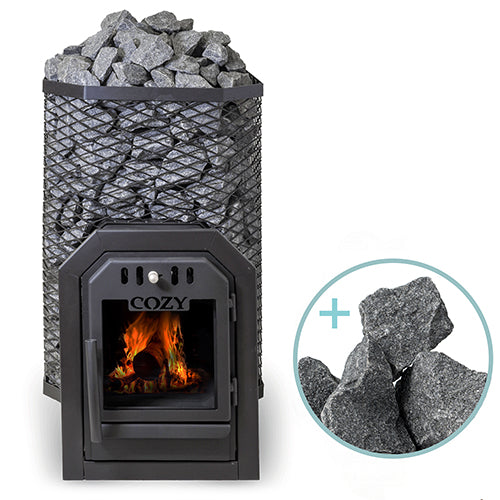 Cozy Heat Through-Wall Pkg Wood-Burning Sauna Stove Package