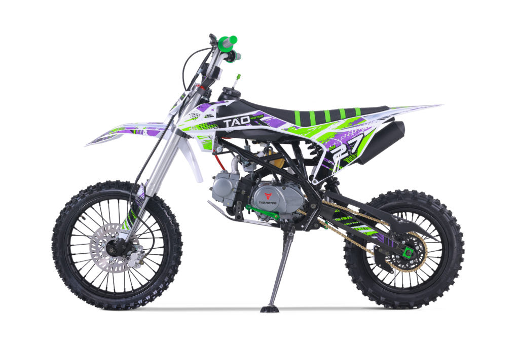 Tao Motor ULTRA-PRO DB27 Deluxe Dirt/Pit Bike, 4 speed manual trans, 35-inch Seat Height Kick Start, Manual Trans. CA Legal
