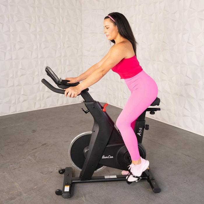 Muscle D Fitness Home Upright Bike - Muscle D Fitness - Exercise Bike - Adjustable Seat and Handle Bars — console and display