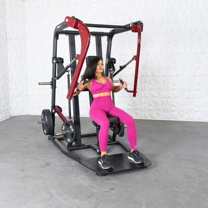 Muscle D Fitness Pro Strength Wide Chest Press - Premium Adjustable Plate Loaded Bench Press