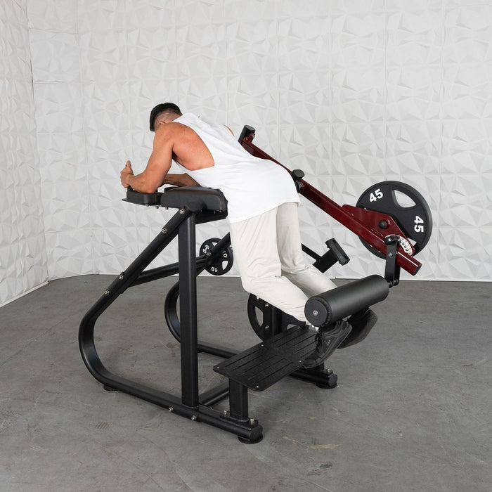 Muscle D Fitness Pro Strength Reverse Hyper - Adjustable Roller Pad, Plate Loaded — grip and contact surface
