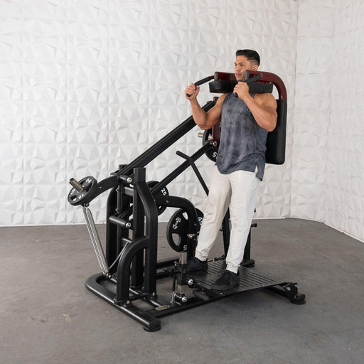 Muscle D Fitness Pro Strength Drop Squat - Adjustable Plate Loaded Squat Machine — front view