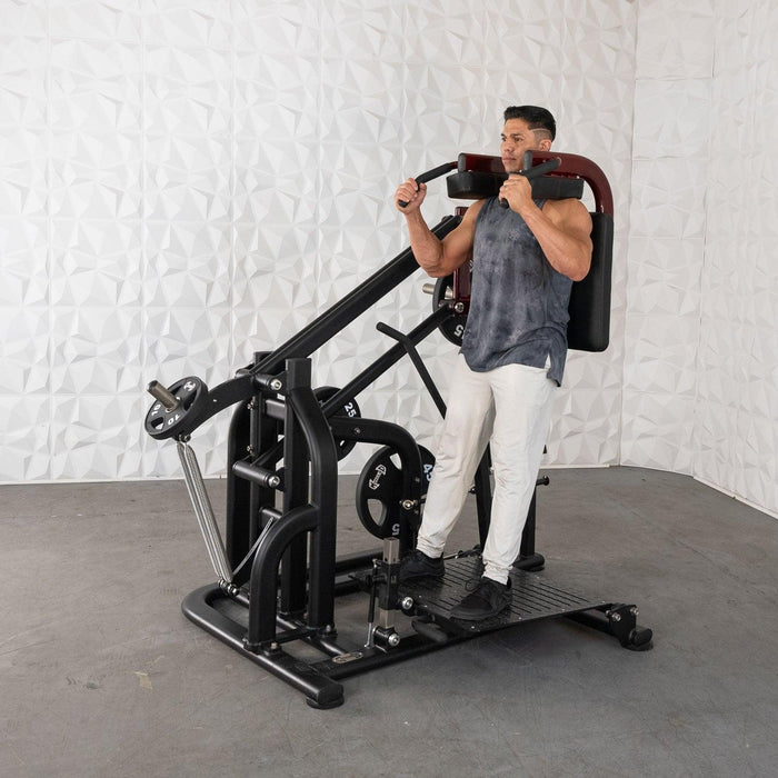 Muscle D Fitness Pro Strength Drop Squat - Adjustable Plate Loaded Squat Machine — front view