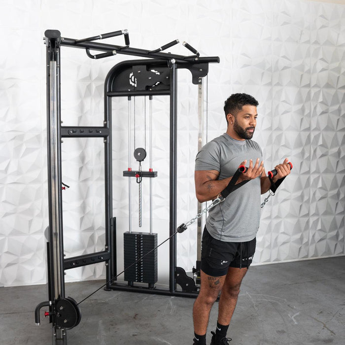 Muscle D Fitness Muscle D Fitness Megatron Dual Adjustable Pulley (88" & 95" height) - Functional Pull-Up Ba... — side profile