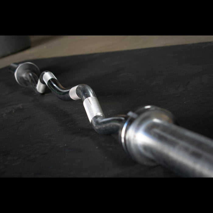 5' Hard Chrome Curl Bar - Muscle D Fitness - Ergonomic Angle for Arm Training