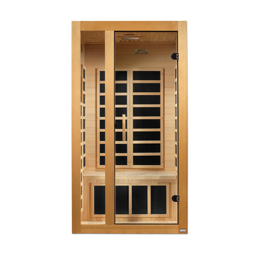 Golden Designs Dynamic Gracia 1-2-Person Low Emf Far Infrared Sauna Canadian Hemlock Dyn-6119-01