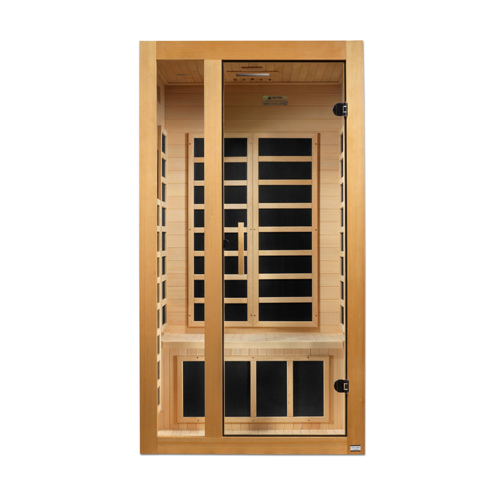 Golden Designs Dynamic Gracia 1-2-Person Low Emf Far Infrared Sauna Canadian Hemlock Dyn-6119-01