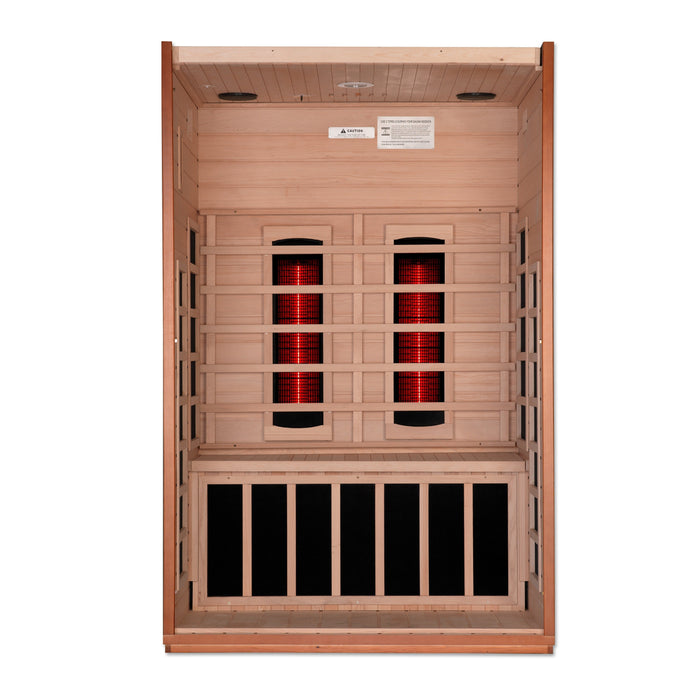 Golden Designs Cardoba 2 Person Full Spectrum Infrared Sauna Canadian Hemlock Dyn-6203-02 Fs