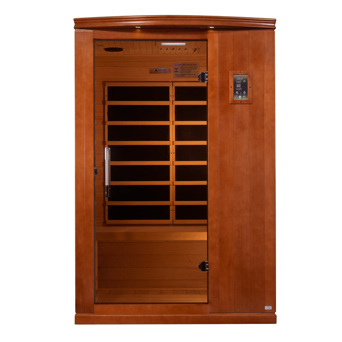 Dynamic Venice Limited Elite 2-person ultra low EMF sauna side angle view