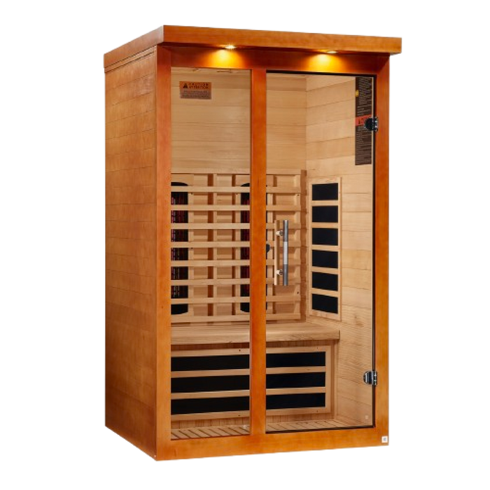 Dynamic Llumeneres 2-person full spectrum sauna angled right view