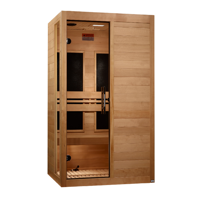 Dynamic Lucca 2-person ultra low EMF sauna front exterior view