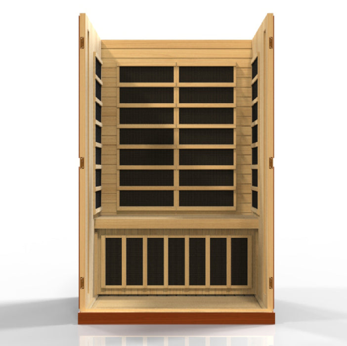 Vittoria sauna interior bench view