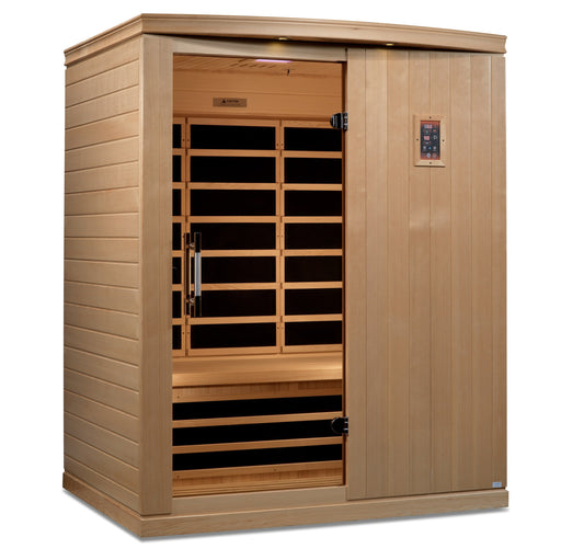 Golden Designs Madrid Elite 3 Person Ultra Low EMF FAR Infrared Sauna DYN — front view