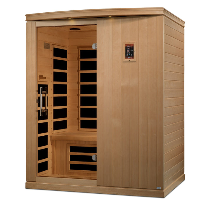 Golden Designs Madrid Elite 3 Person Ultra Low EMF FAR Infrared Sauna DYN — side view