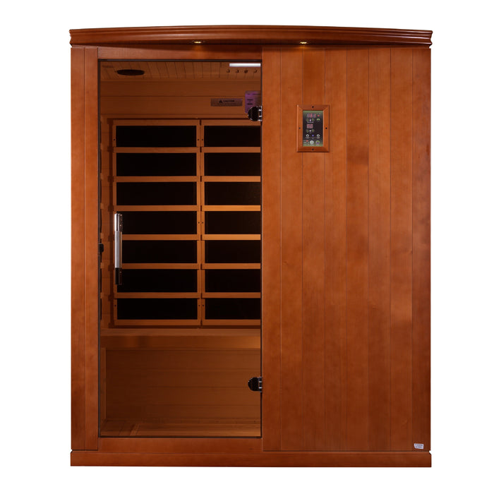 Dynamic Madrid Limited Elite 3-person ultra low EMF sauna side angle view