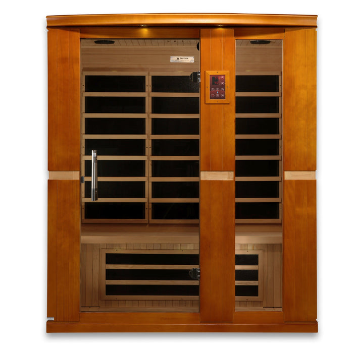 Golden Designs Palermo Edition 3-Person Dynamic Low EMF Far Infrared Sauna DYN — angle view