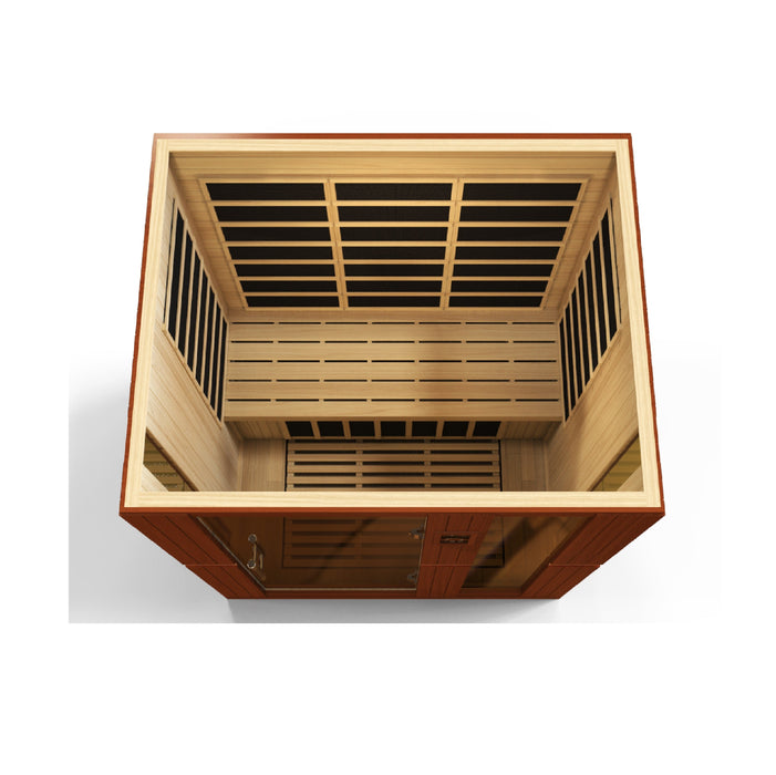 Golden Designs Palermo Edition 3-Person Dynamic Low EMF Far Infrared Sauna DYN — specifications diagram