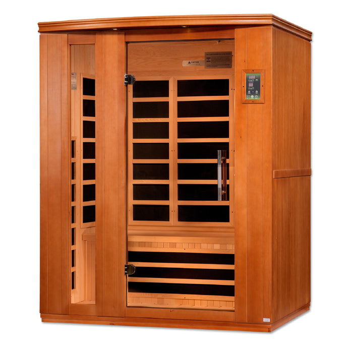 Golden Designs Dynamic 3-Person Low Emf Far Infrared Sauna Lugano Edition - Dyn-6336-01 Saunas