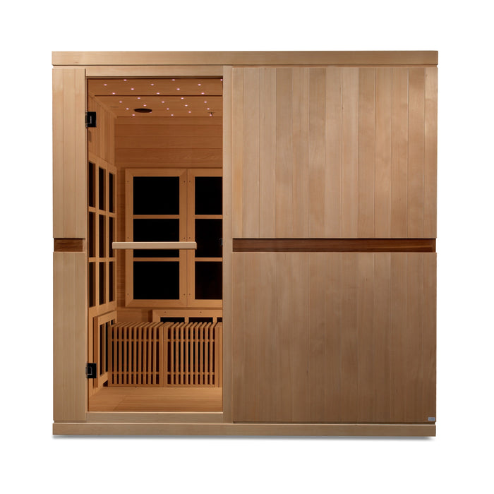 Golden Designs Catalonia 8-person near zero EMF sauna side angle view