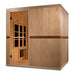 Golden Designs Catalonia 8-person near zero EMF sauna angled exterior view