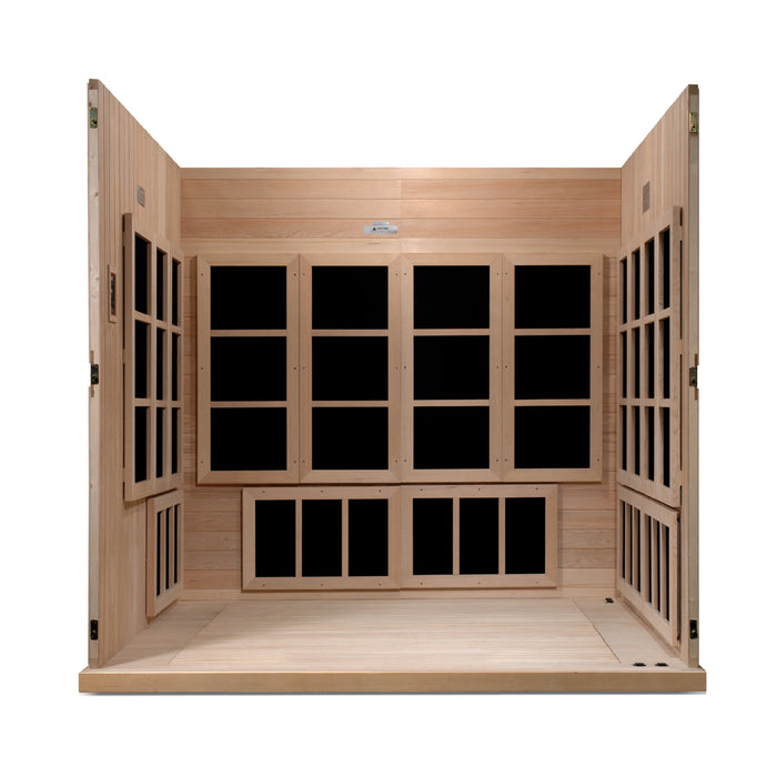 Golden Designs Catalonia 8-person near zero EMF sauna additional angle view