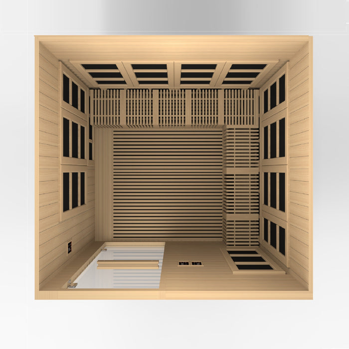 Golden Designs Catalonia 8-person near zero EMF sauna close-up detail view