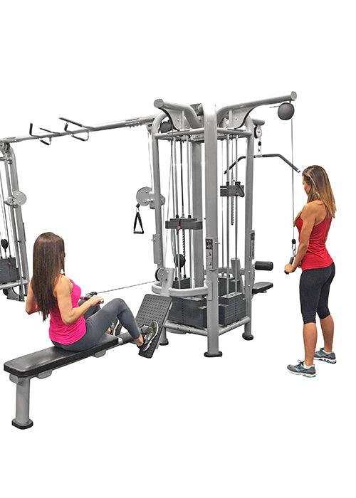Muscle D Fitness 5 Stack Megatron Deluxe Jungle Gym 3 Colors - Commercial-Grade , Lat Pull, Low Row, Functional Column