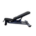 Muscle D Fitness Deluxe Adjustable Bench - Muscle D Fitness - Adjustable Moveable Padded Bench Black Silver — front view