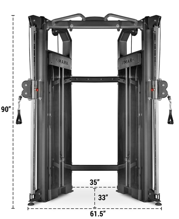 XMARK Functional Trainer With Dual 230 lb Weight Stacks — close-up detail
