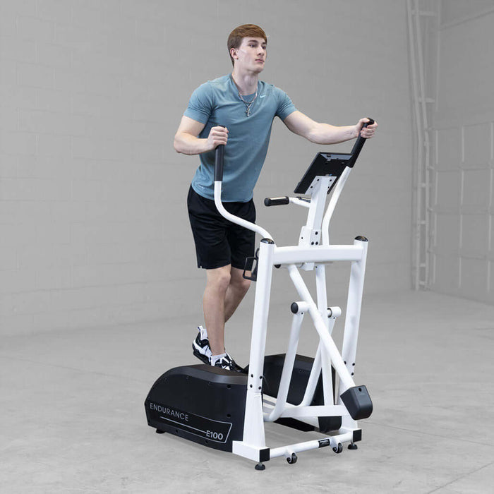 Body Solid Endurance E100 Center Drive Elliptical Trainer — in-use view