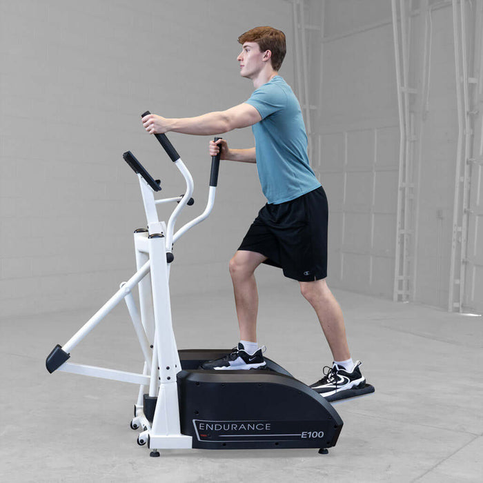 Body Solid Endurance E100 Center Drive Elliptical Trainer — flywheel detail