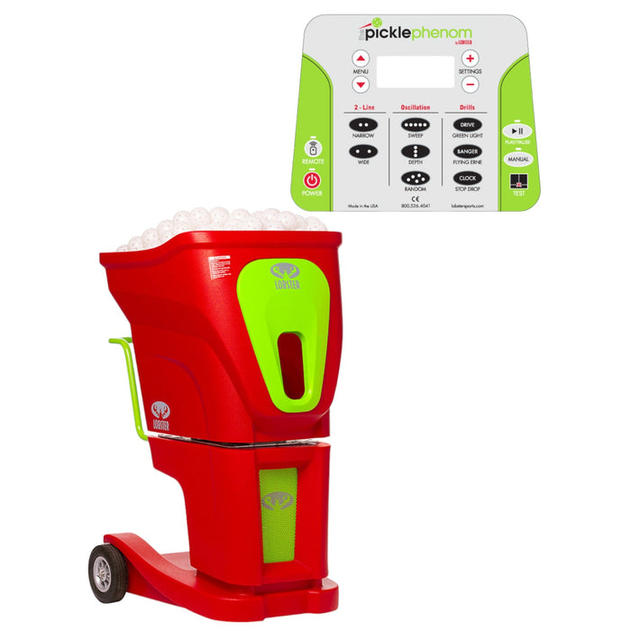 Lobster Pickle Phenom commercial pickleball machine with control panel