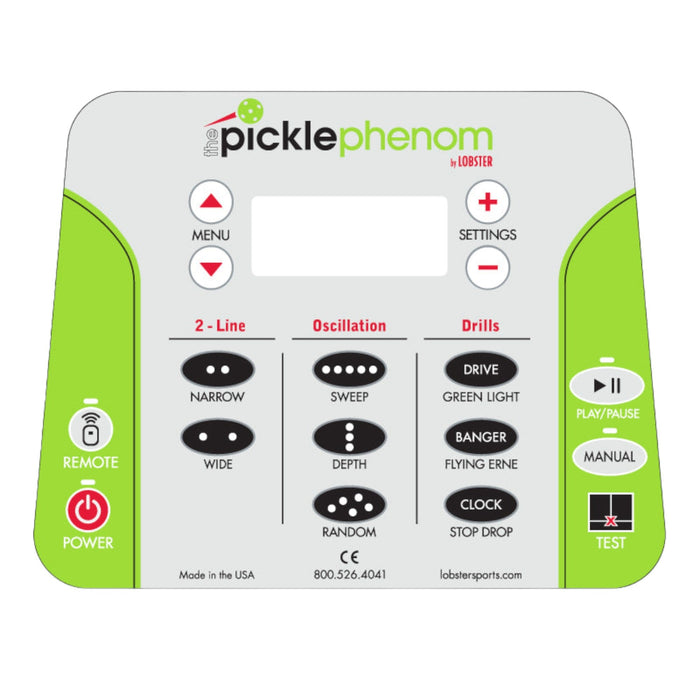 Lobster Pickle Phenom control panel close-up