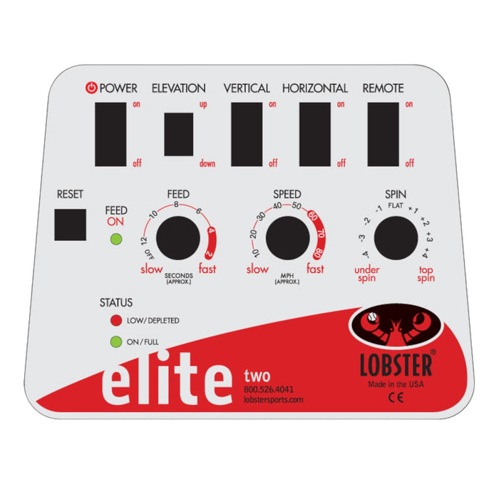 Lobster Elite Two control panel close-up
