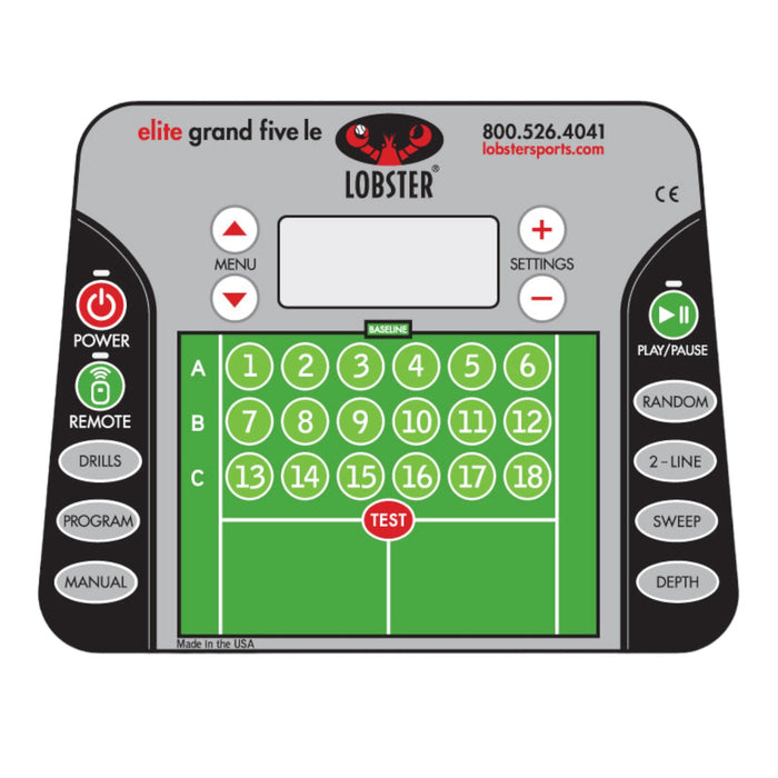 Lobster Elite Grand Five LE control panel close-up