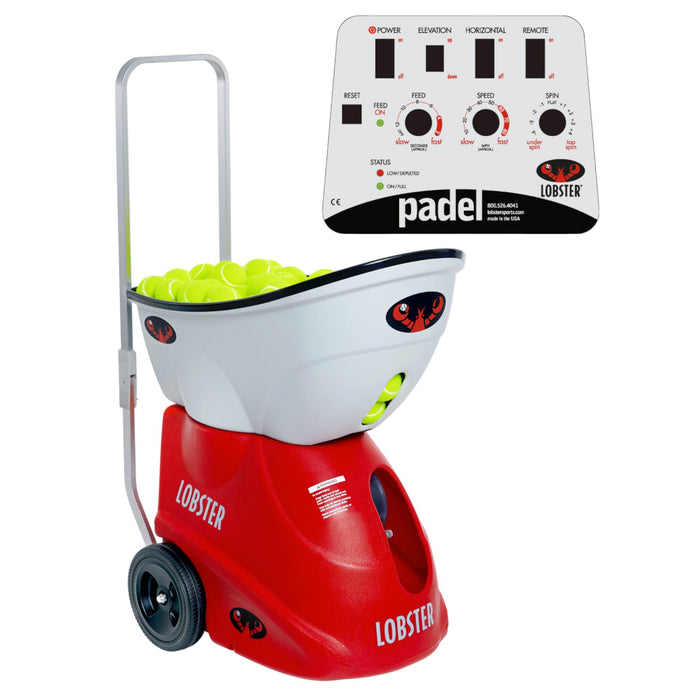Lobster Padel ball machine with control panel