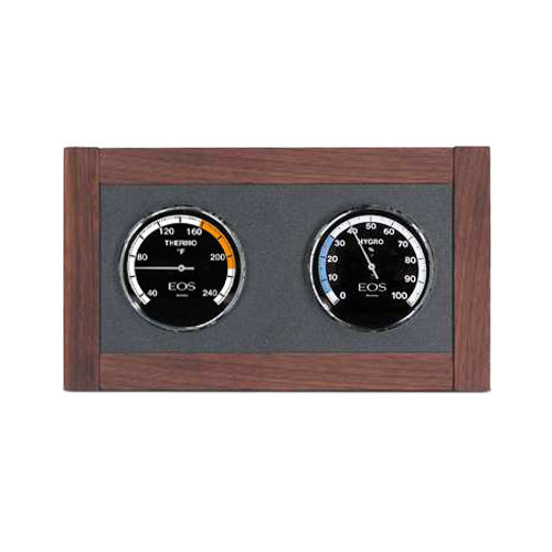 EOS Lux Climate Station Fahrenheit Solid Wood-Framed Thermometer & - image 2