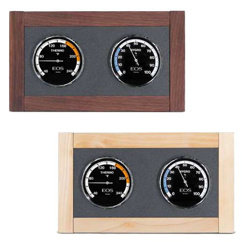EOS Lux Climate Station Fahrenheit Solid Wood-Framed Thermometer &