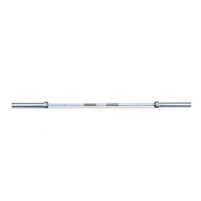 Muscle D Fitness Hard Chrome Olympic Bar - Muscle D Fitness - 7' Length - Rotating Sleeves — front view