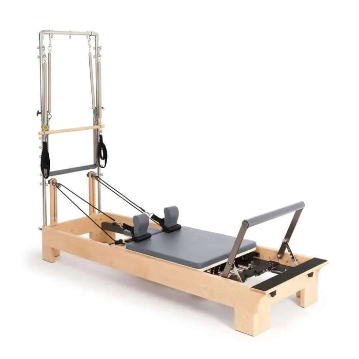 Elina Pilates Wood Reformer with Tower — full reformer view