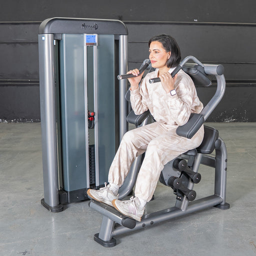 Muscle D Fitness Muscle D Fitness Elite Plus AB Crunch - Commercial Grade - Adjustable Seat - Pin Selectorized... — front view