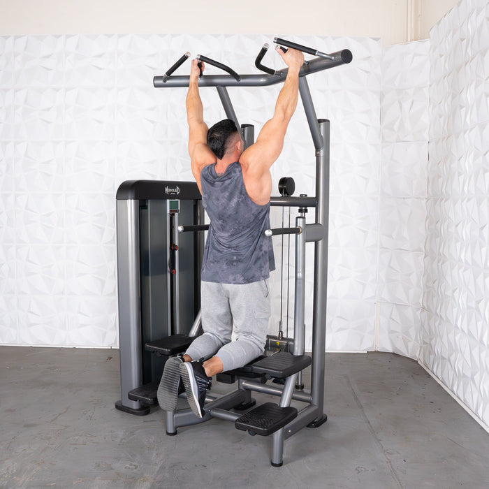 Muscle D Fitness Muscle D Fitness Elite Plus Assisted Chin / Dip - Commercial Grade - Adjustable Sea... — weight load capacity