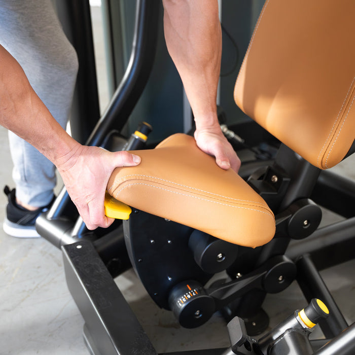 Muscle D Fitness Elite Plus Chest Press - Commercial Grade - Adjustable Seat - Pin Selectorized - General Chest Press