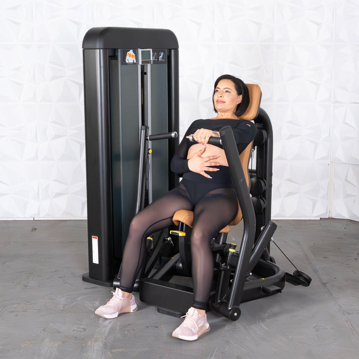 Muscle D Fitness Elite Plus Chest Press - Commercial Grade - Adjustable Seat - Pin Selectorized - General Chest Press