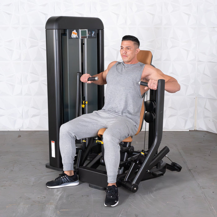 Muscle D Fitness Elite Plus Chest Press - Commercial Grade - Adjustable Seat - Pin Selectorized - General Chest Press