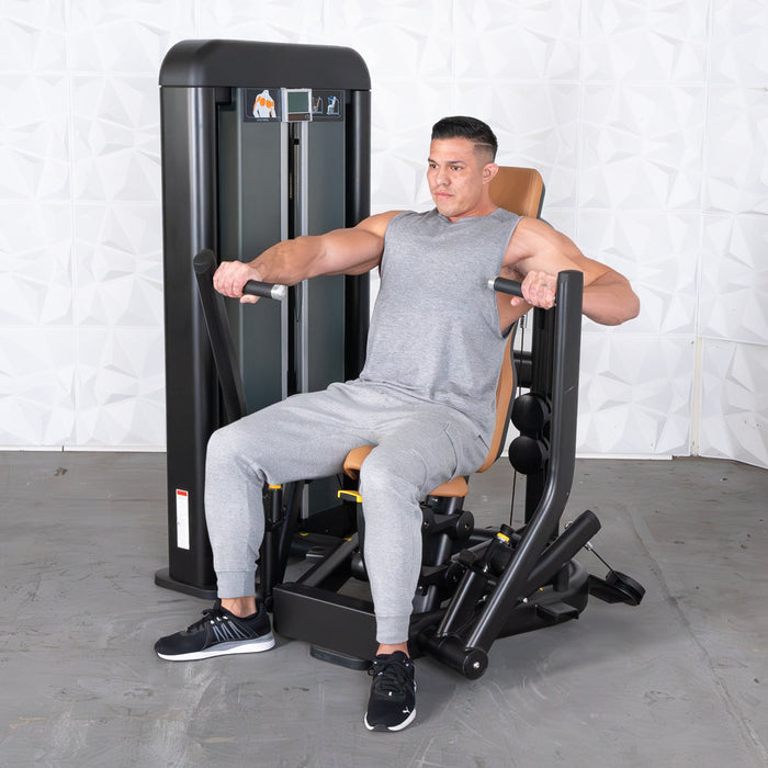 Muscle D Fitness Elite Plus Chest Press - Commercial Grade - Adjustable Seat - Pin Selectorized - General Chest Press