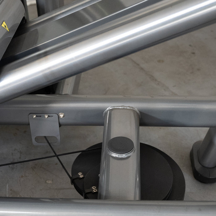 Muscle D Fitness Elite Plus Leg Press/Calf Raise - Commercial Grade - Adjustable Seat - Pin Selectorized Glute Quad Calf Raise Calf Workout