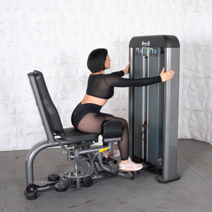 Muscle D Fitness Elite Plus Inner/Outer Thigh - Commercial Grade - Adjustable Seat - Pin Selectorized - Leg Workout