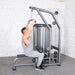 Muscle D Fitness Elite Plus Lat / Low Row - Commercial Seat - Pin Selectorized - Back Workout — full setup angle
